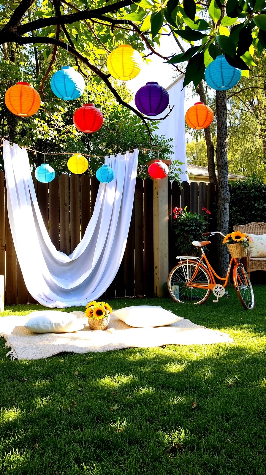 vibrant summer photo zone