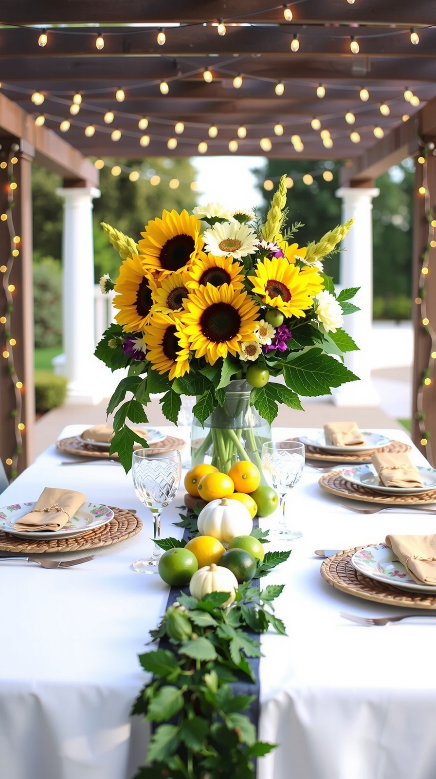 vibrant summer table styling