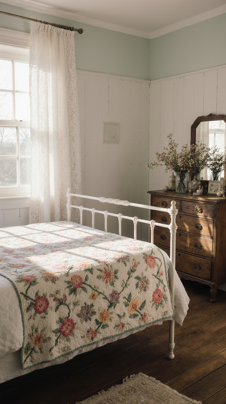 vintage quilts for cottage decor