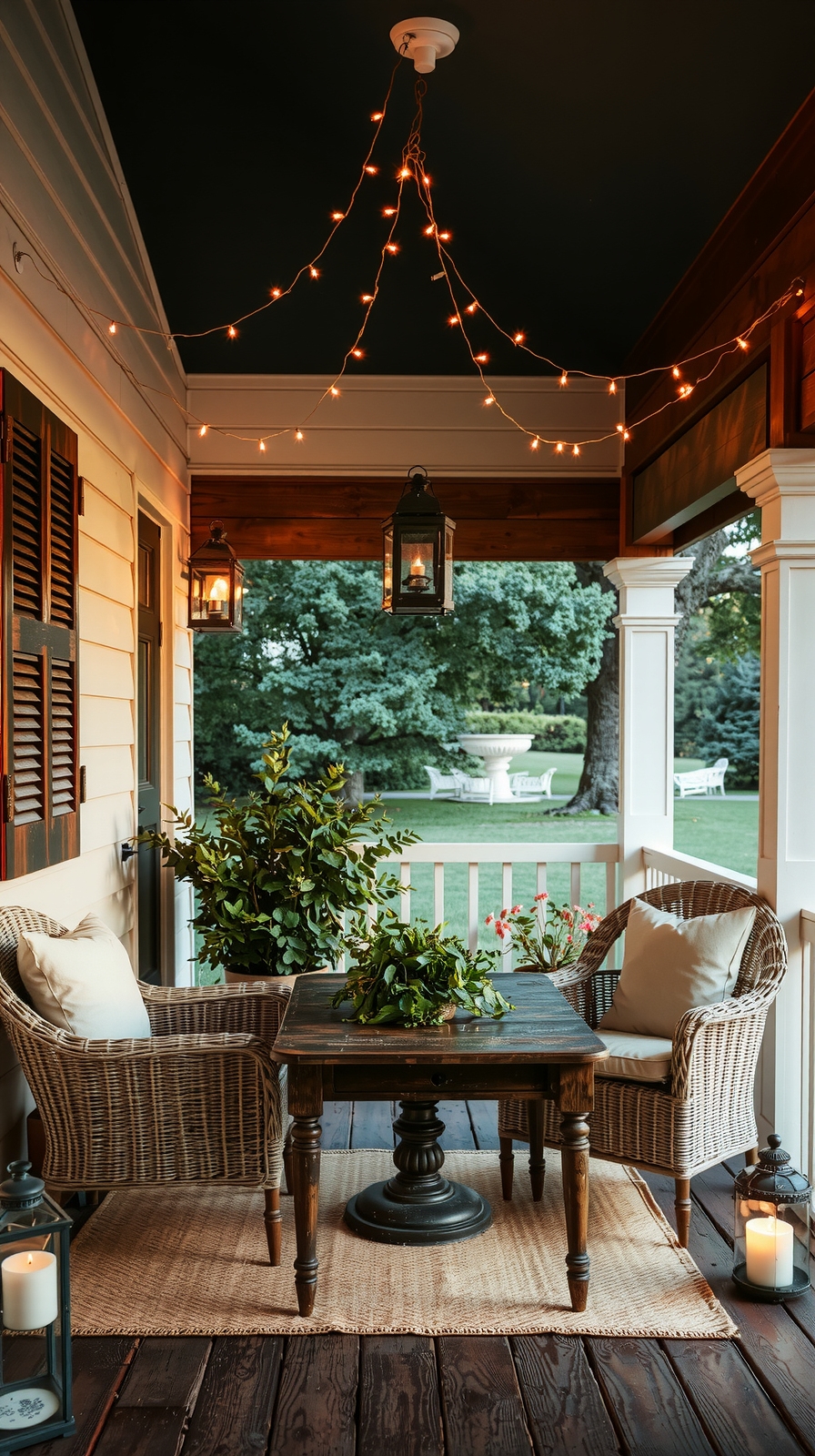 warm inviting porch lighting