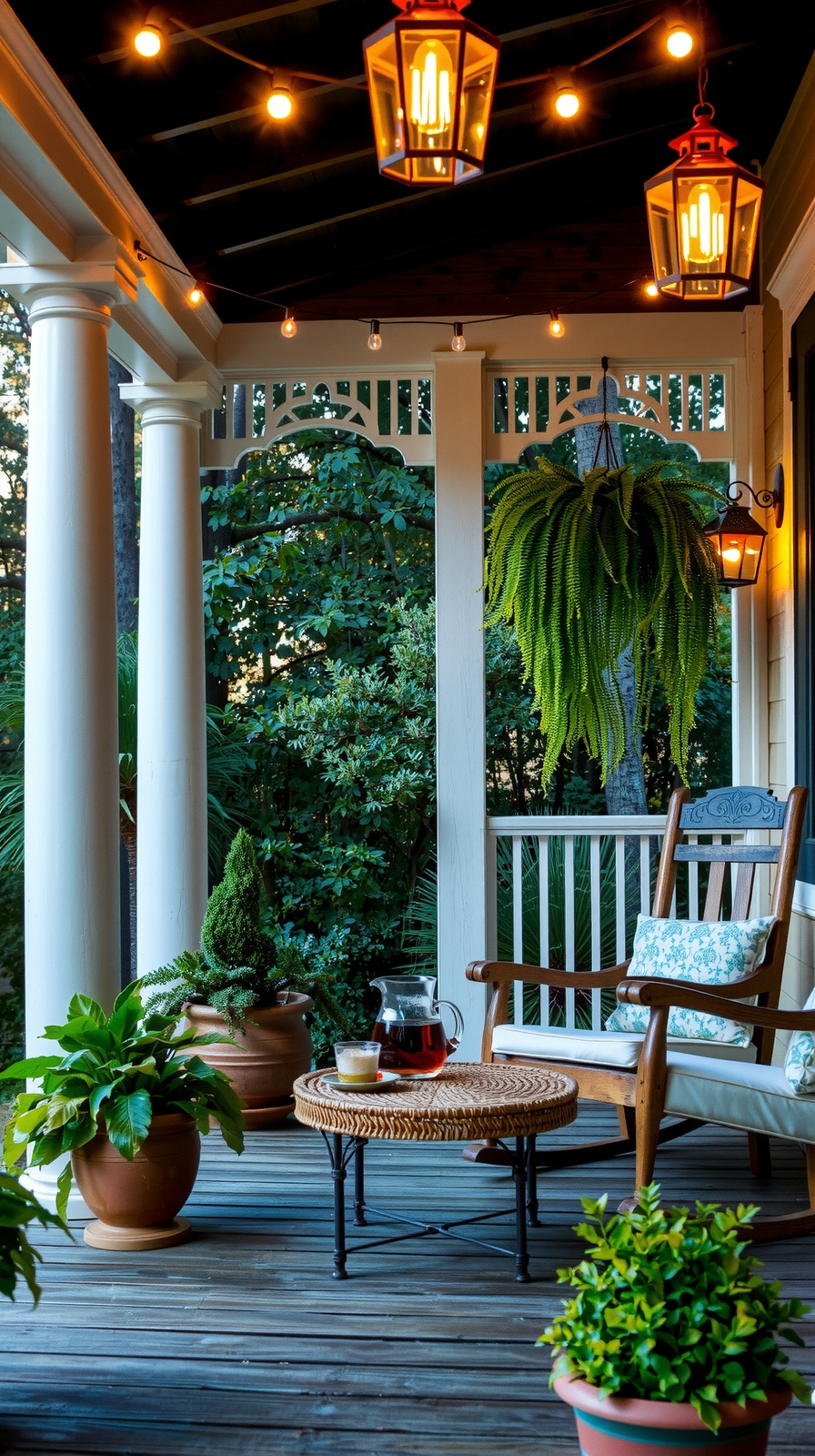 warm outdoor evening ambiance