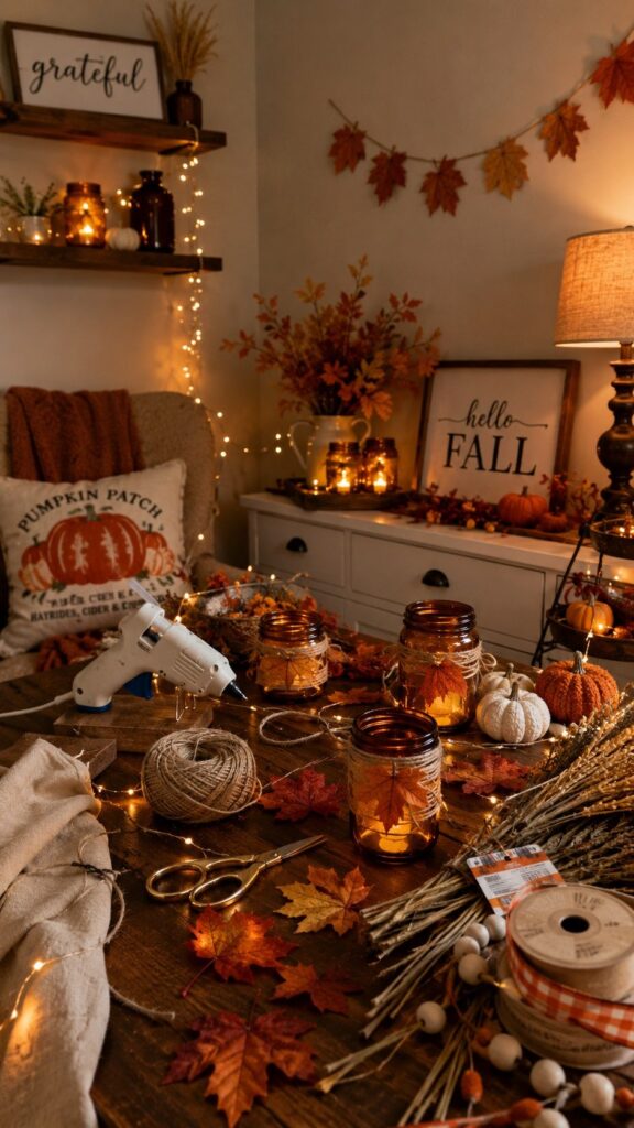 DIY Fall Room Decor: 15 Cheap & Easy Projects (Dollar Tree Friendly)
