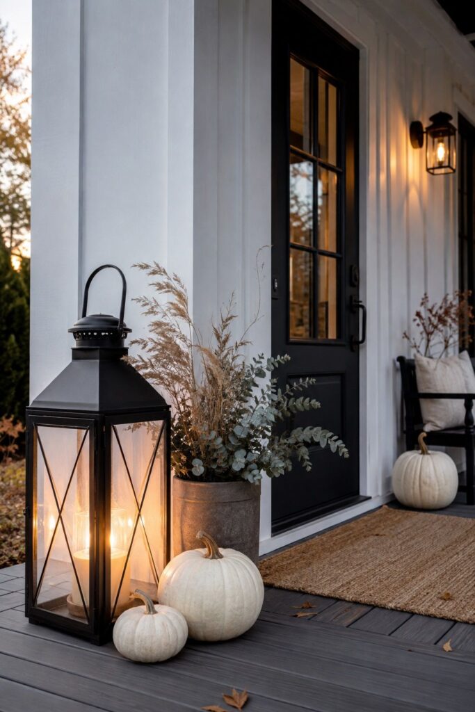 The Black-and-White Modern Farmhouse Porch
