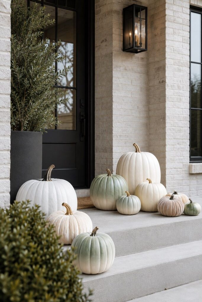 White and Cream Pumpkin Arrangements That Actually Look Editorial
