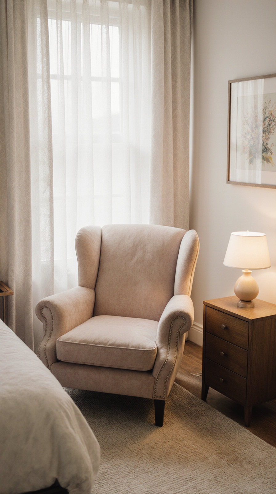 comfortable bedside chair features