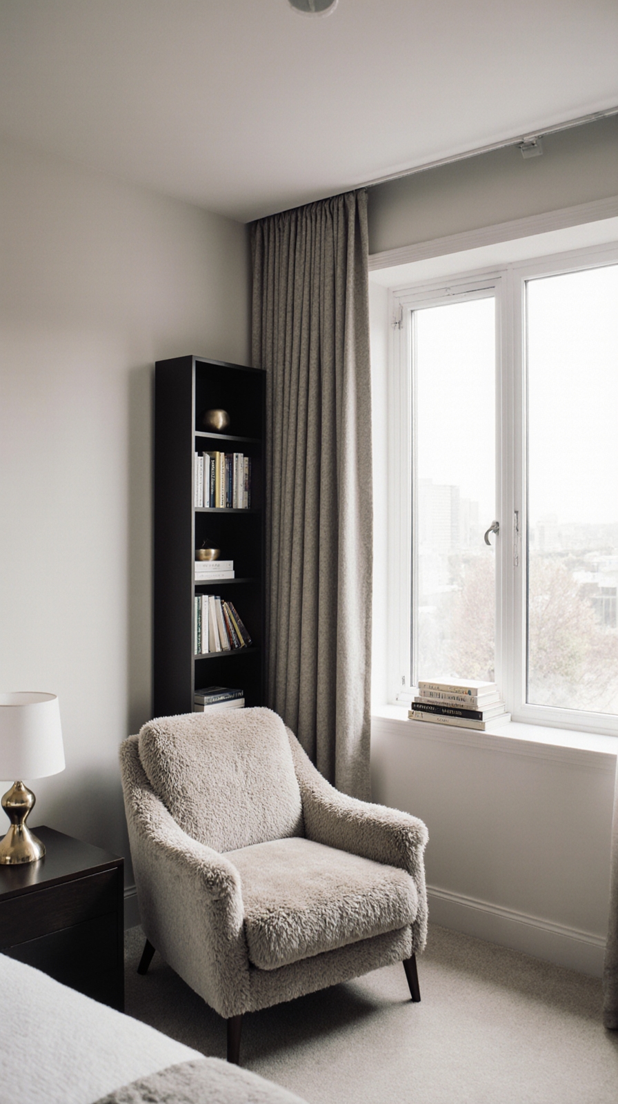 cozy intentional reading corner