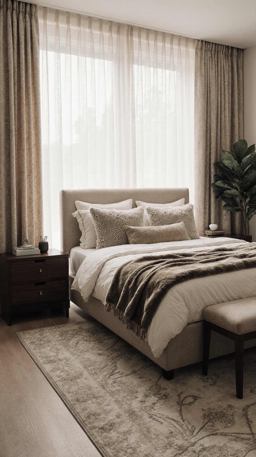 elevate room with curtains