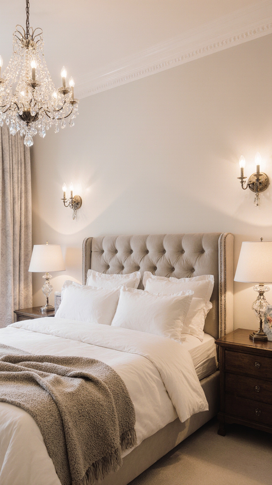layered warm bedroom lighting