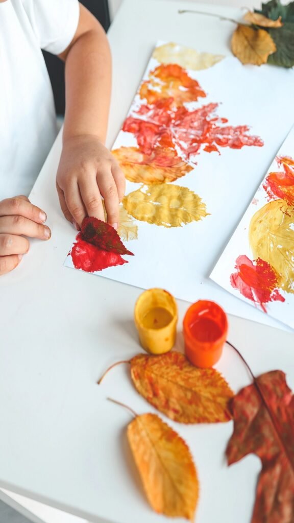 Leaf Print Placemat Centerpiece