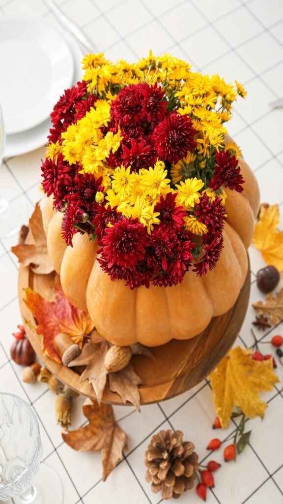 Pumpkin Flower Vase