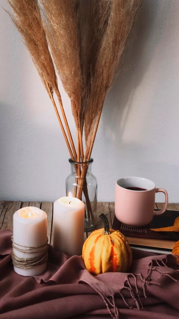 The Pampas Grass and Bud Vase Centerpiece
